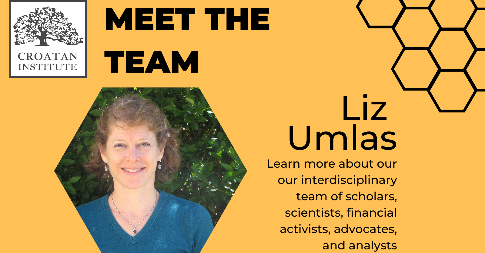 Read more about the article Croatan Institute Staff Highlight: Liz Umlas